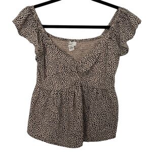 Japna peplum dot top sz. small